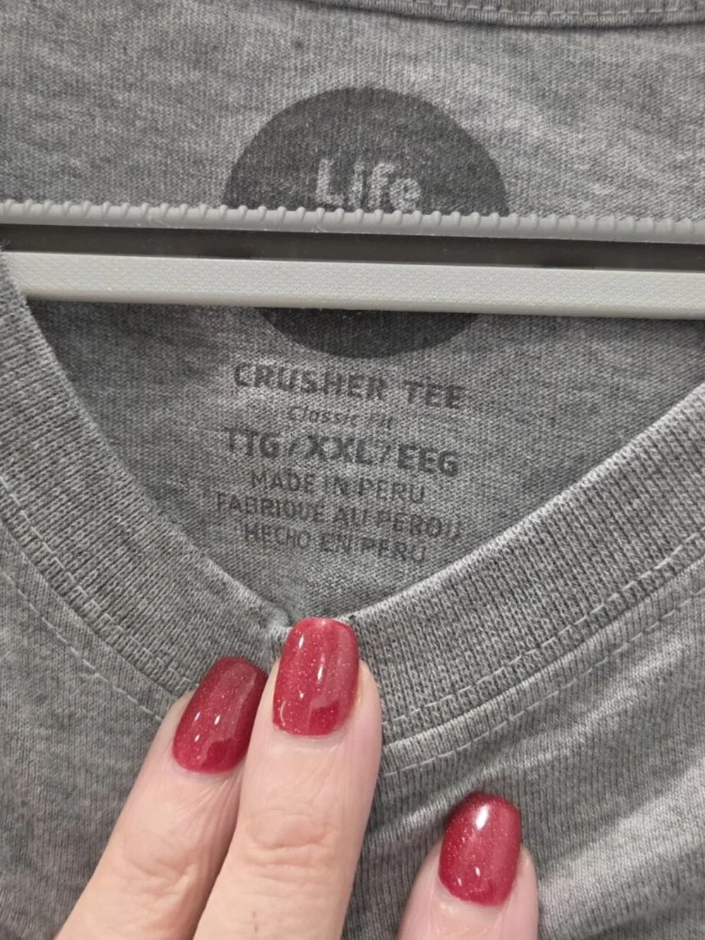 Life is Good Patriotic Gray Short Sleeve Crusher T-Shirt Plus size XXL - Picture 3 of 6
